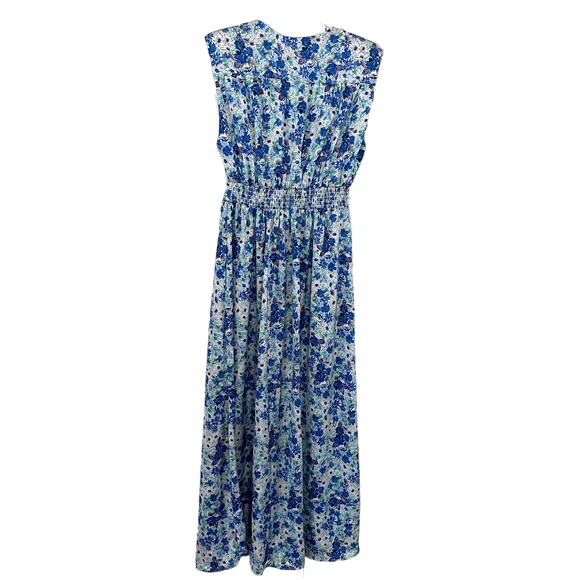 Zara floral printed sleeveless midi dress size Medium - Picture 14 of 16